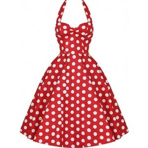 Retro Vintage Pin-up Rockabilly Polka Dot Dress